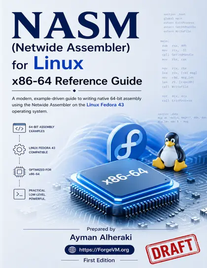 Cover of NASM Netwide Assembler for Linux Fedora 43
