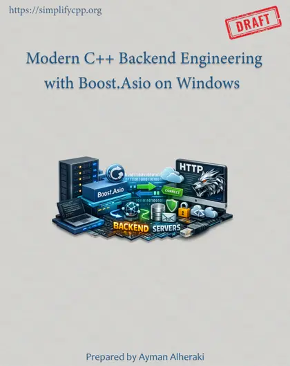 Cover of Modern C++ Backend Engineering with Boost Asio on Windows