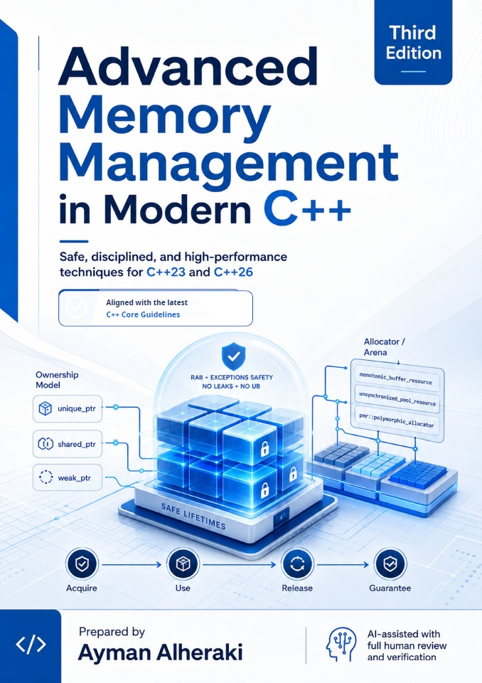 Cover of Advanced Memory Management in Modern C++ - Third Edition - C++23 / C++26