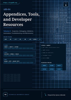 Cover of x86-64 Appendices, Tools, and Developer Resources