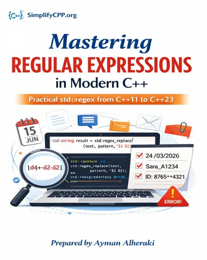 Cover of Mastering Regular Expressions in Modern C++