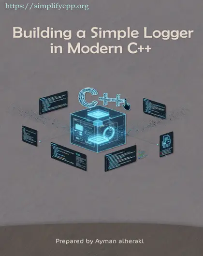 Cover of mini booklet Building a Simple Logger in Modern C++