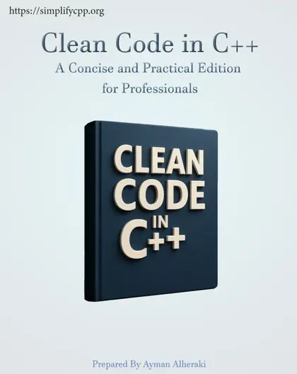 Cover of mini booklet Clean Code in C++ A Concise and Practical Edition for Professionals