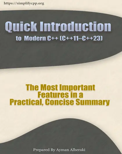 Cover of mini booklet Modern C++ Basics