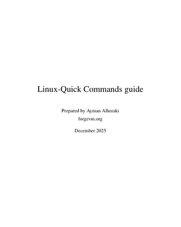 Cover of Linux Quick Commands guide