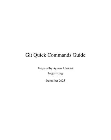 Cover of Git Quicke Commands Guide